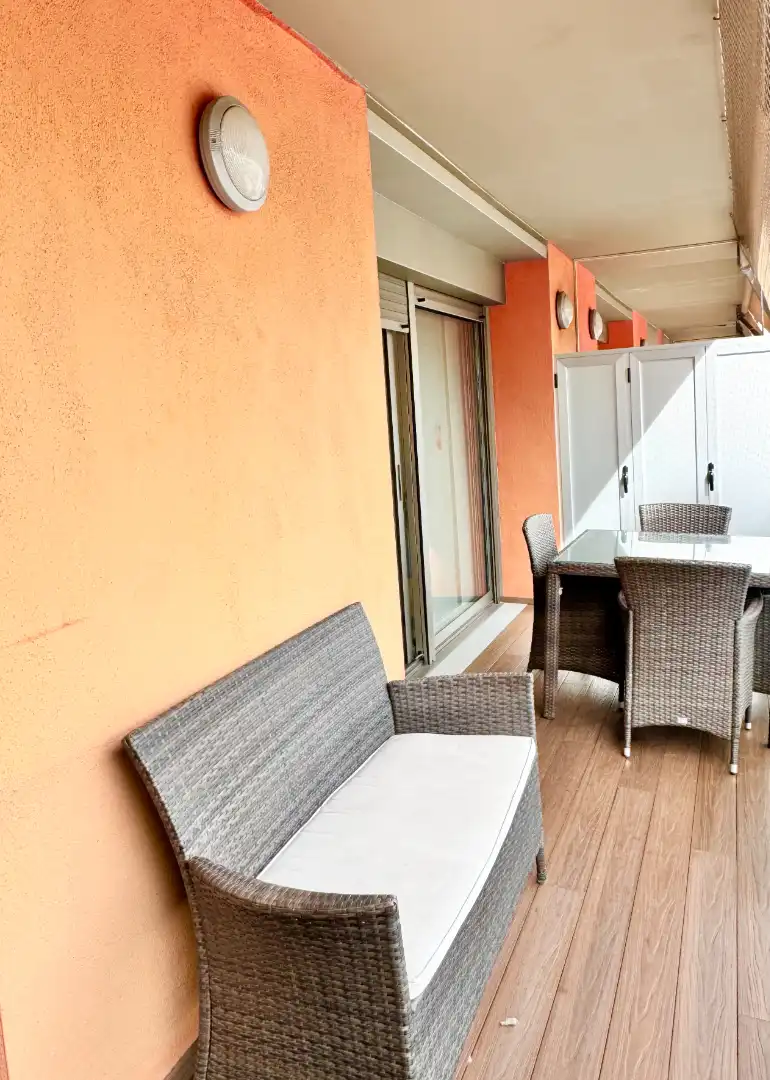 Balcony of Flat for rent in Badalona  with Air Conditioner, Heating and Parquet flooring