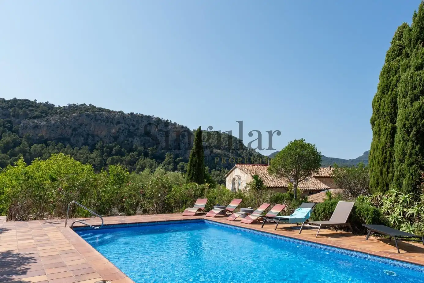 Swimming pool of Detached homes for sale in Puigpunyent  with Terrace