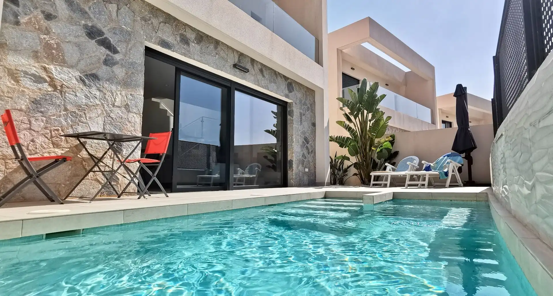 Piscina de Casa o xalet de lloguer en Águilas amb Aire condicionat, Jardí privat i Terrassa