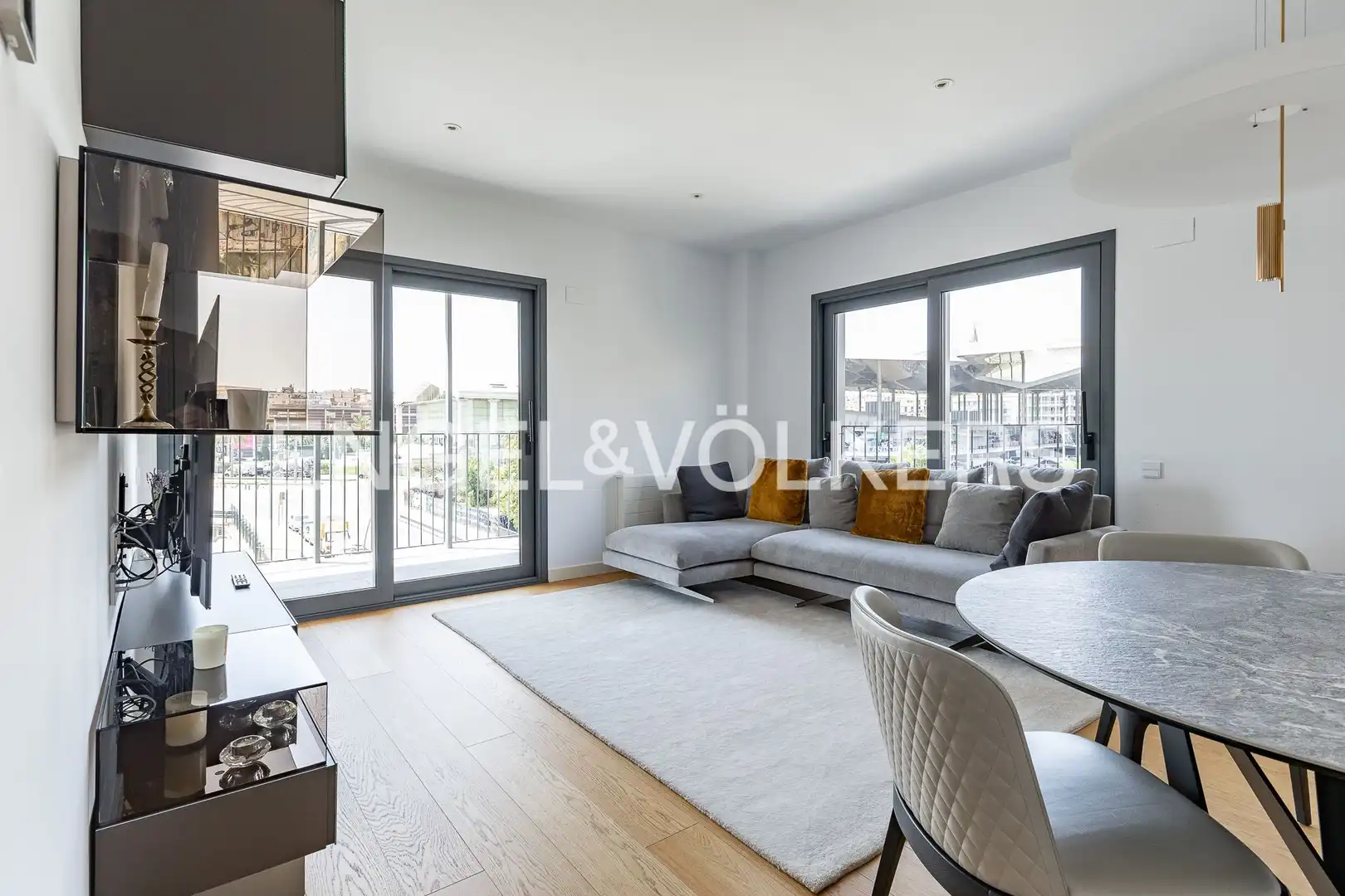 Terraza de Piso de alquiler en Barcelona con Aire acondicionado, Calefacción y Parquet