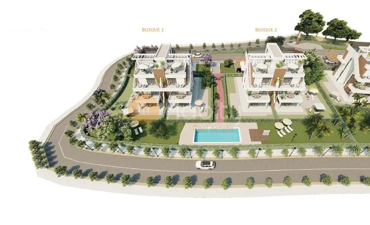 Vista exterior de Apartament en venda en Fuente Álamo de Murcia amb Aire condicionat, Calefacció i Jardí privat