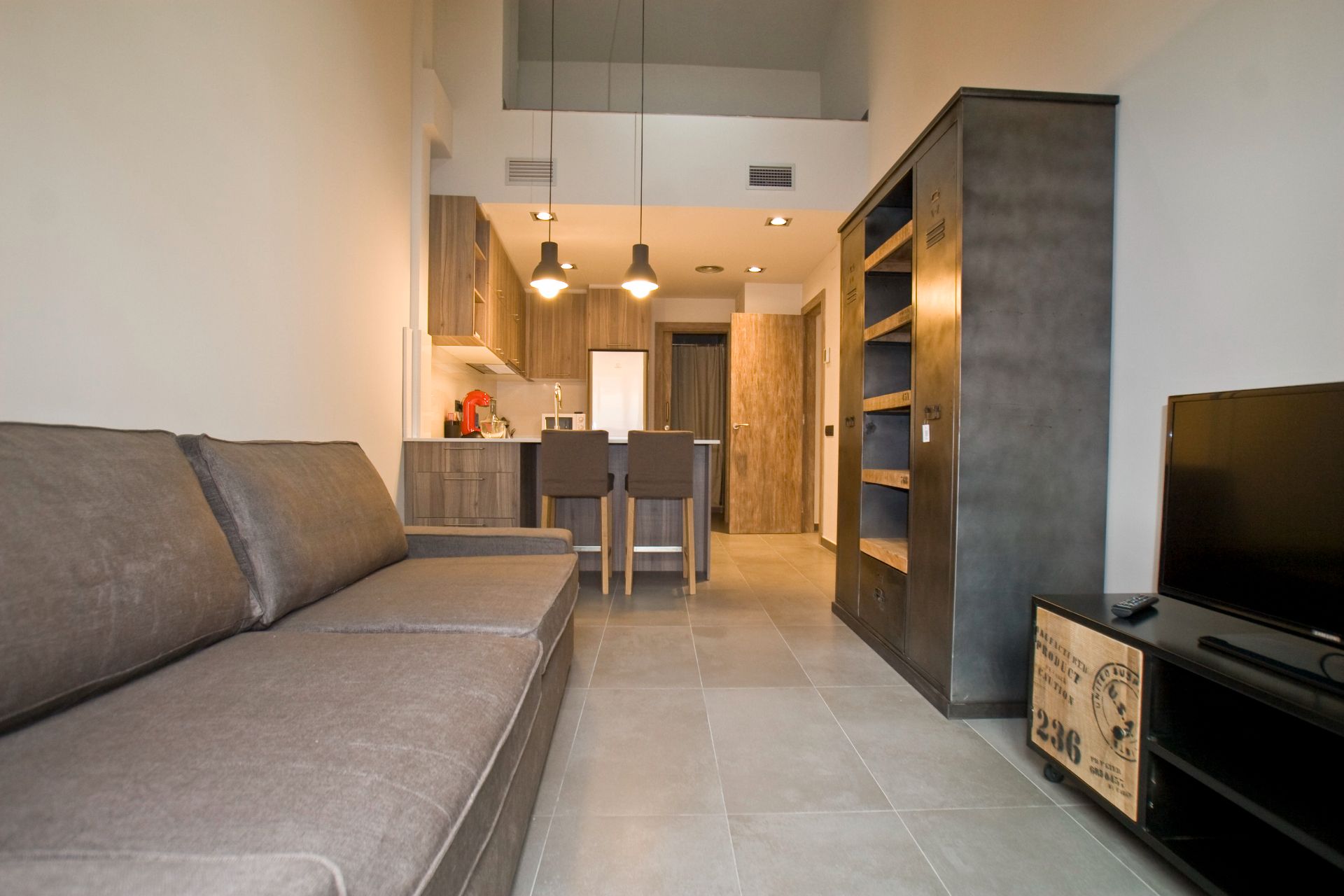 Sala d'estar de Apartament de lloguer en Sant Cugat del Vallès amb Aire condicionat, Parquet i Moblat