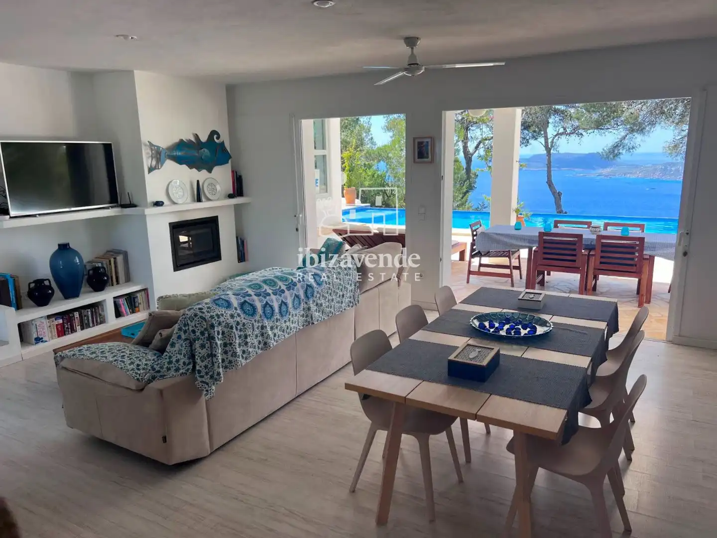 Sala d'estar de Casa o xalet de lloguer en Sant Joan de Labritja amb Aire condicionat, Calefacció i Piscina