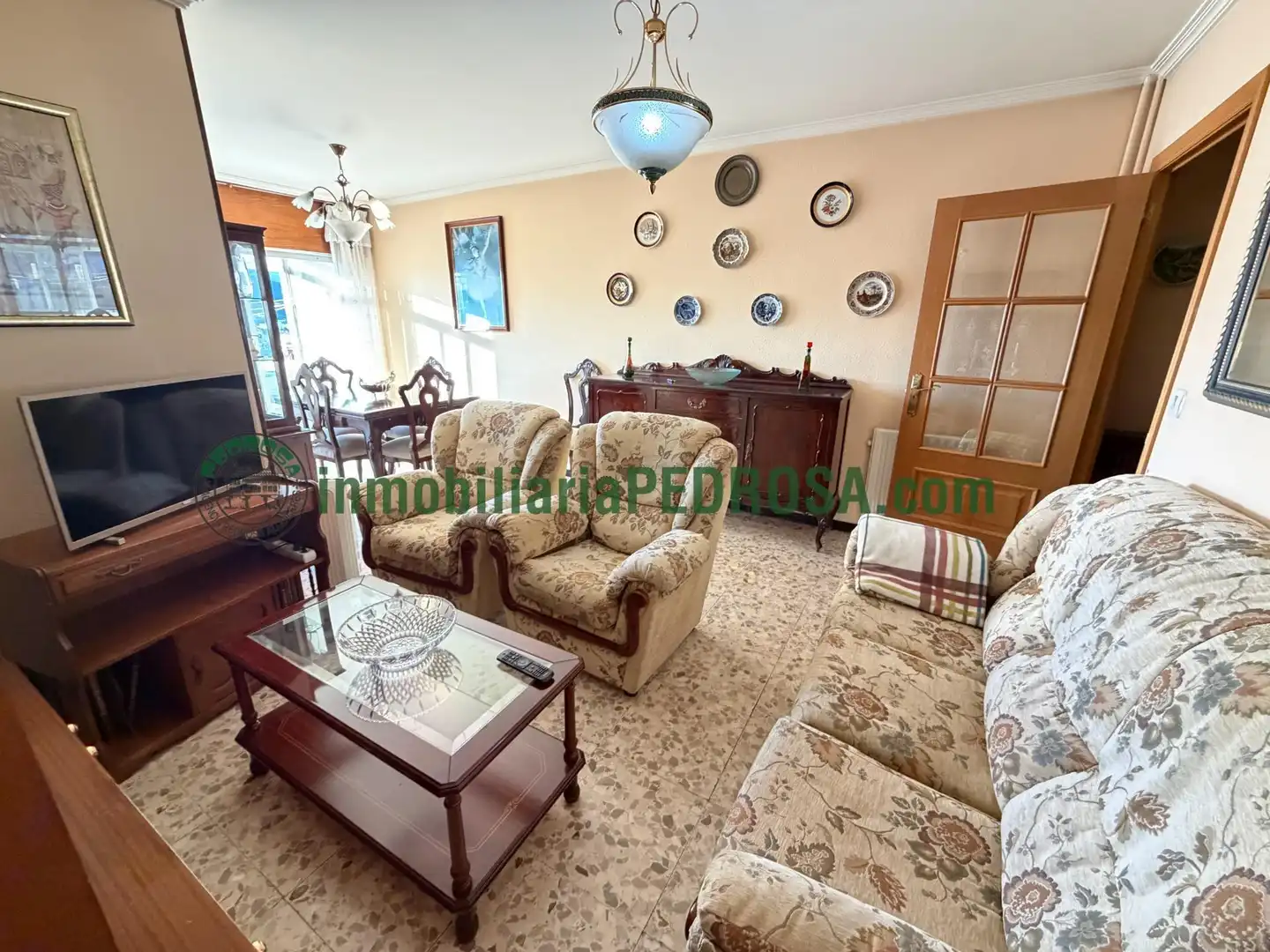 Sala d'estar de Pis en venda en Pontevedra Capital  amb Moblat i Balcó