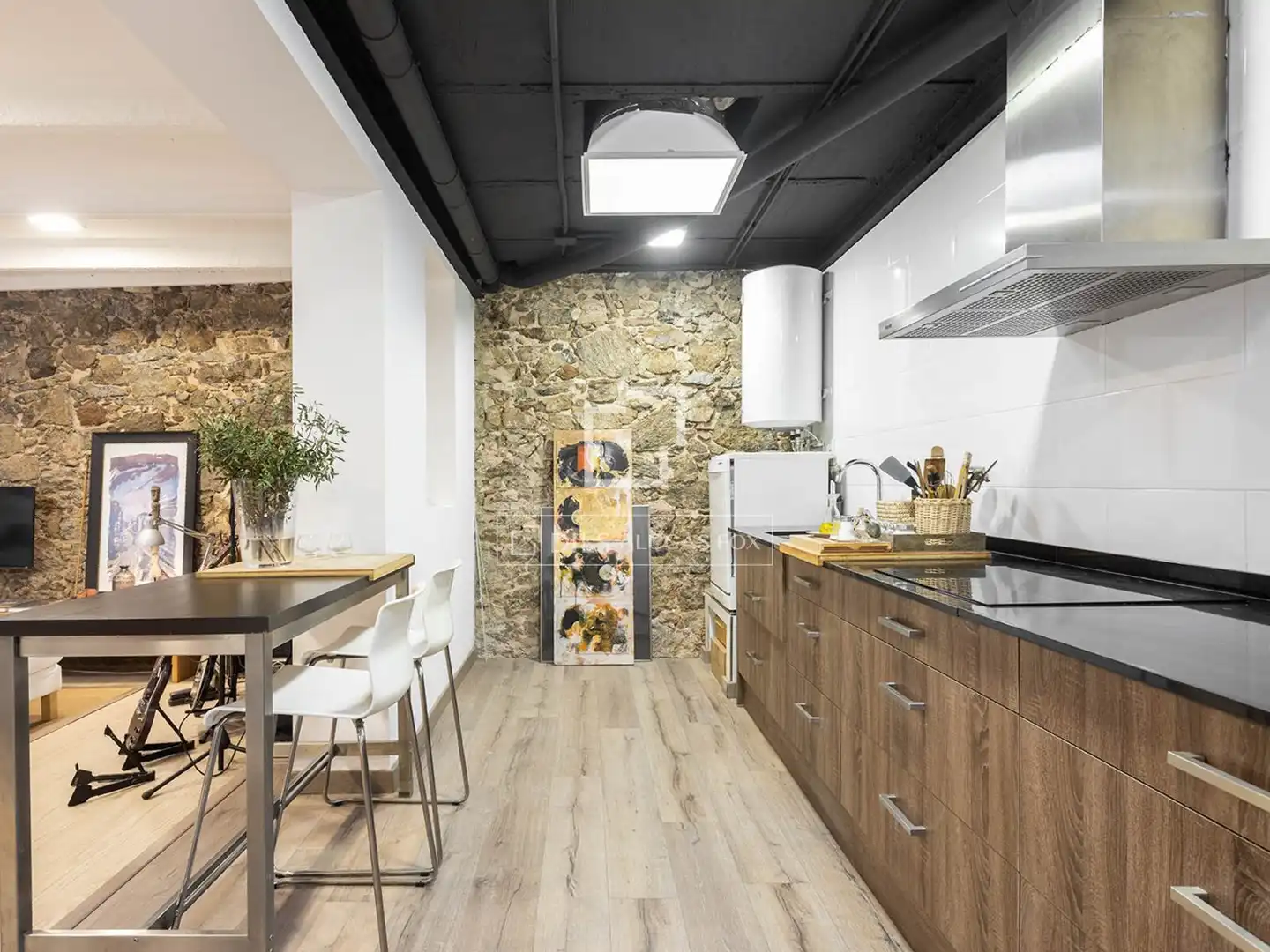 Cuina de Loft en venda en Barcelona amb Calefacció, Parquet i Terrassa