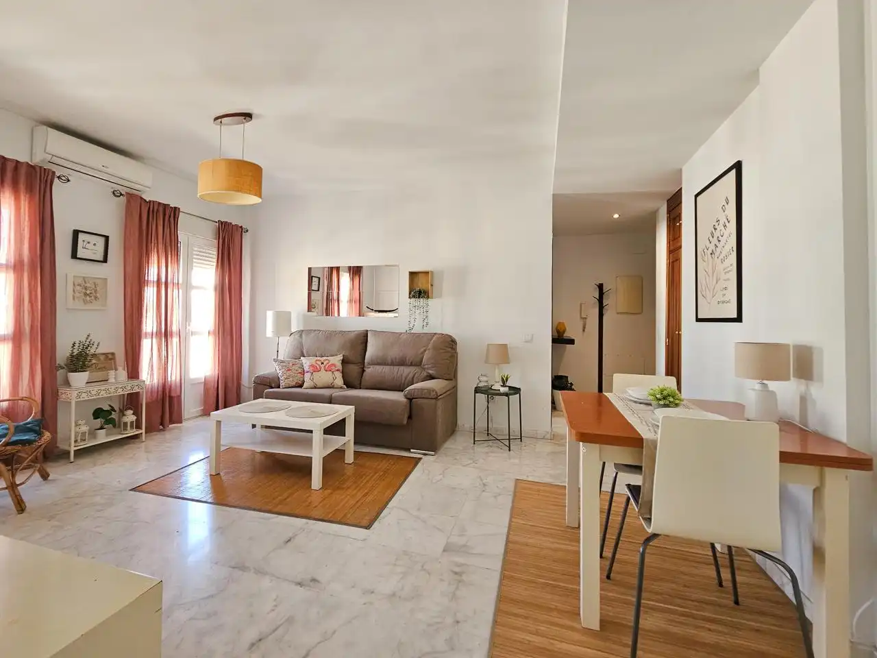 Living room of Flat for rent in Alcalá de Guadaira  with Air Conditioner, Furnished and Balcony