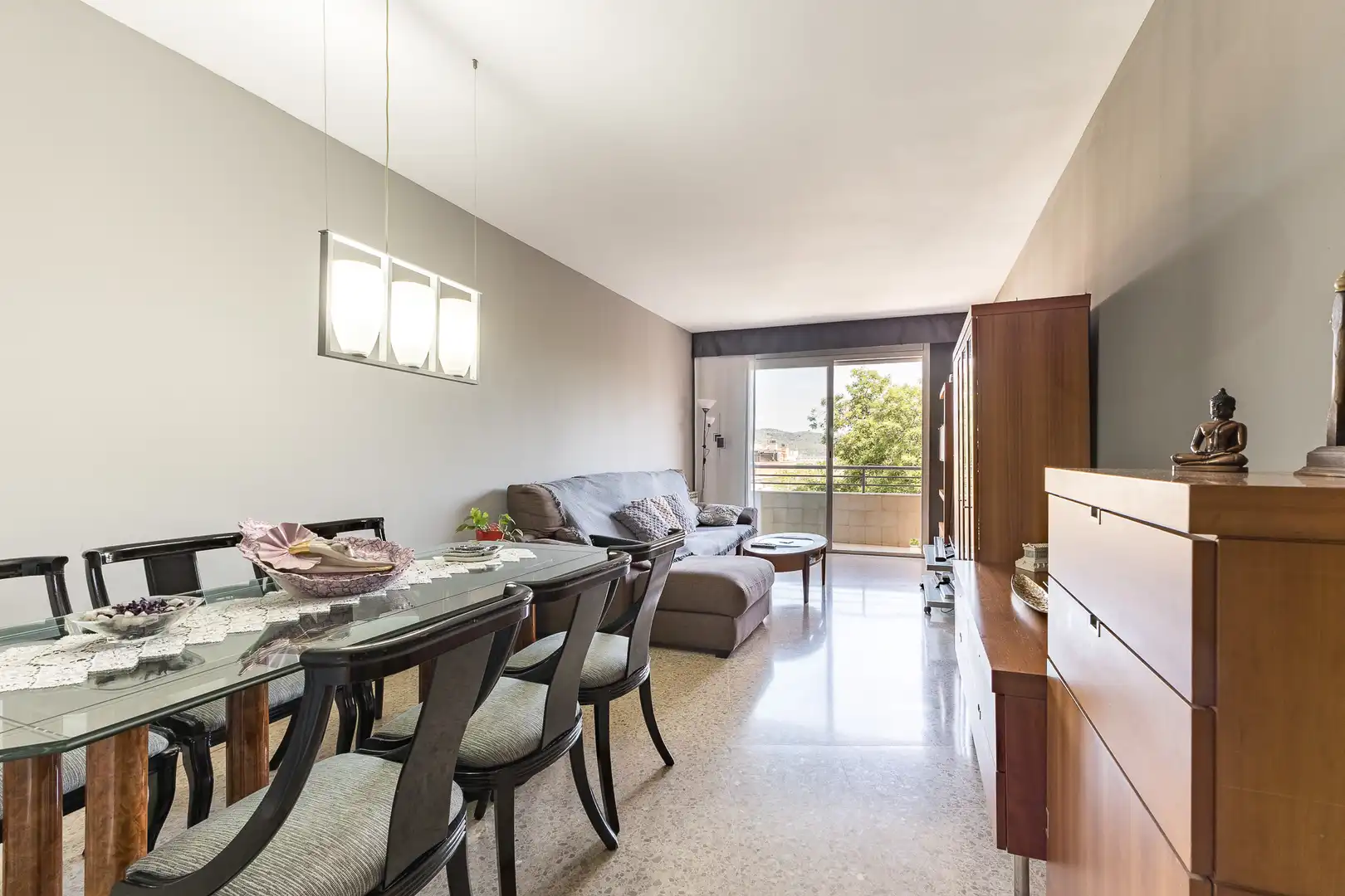 Wohnzimmer von Wohnung zum Verkauf in Barcelona mit Klimaanlage, Heizung und Terrasse