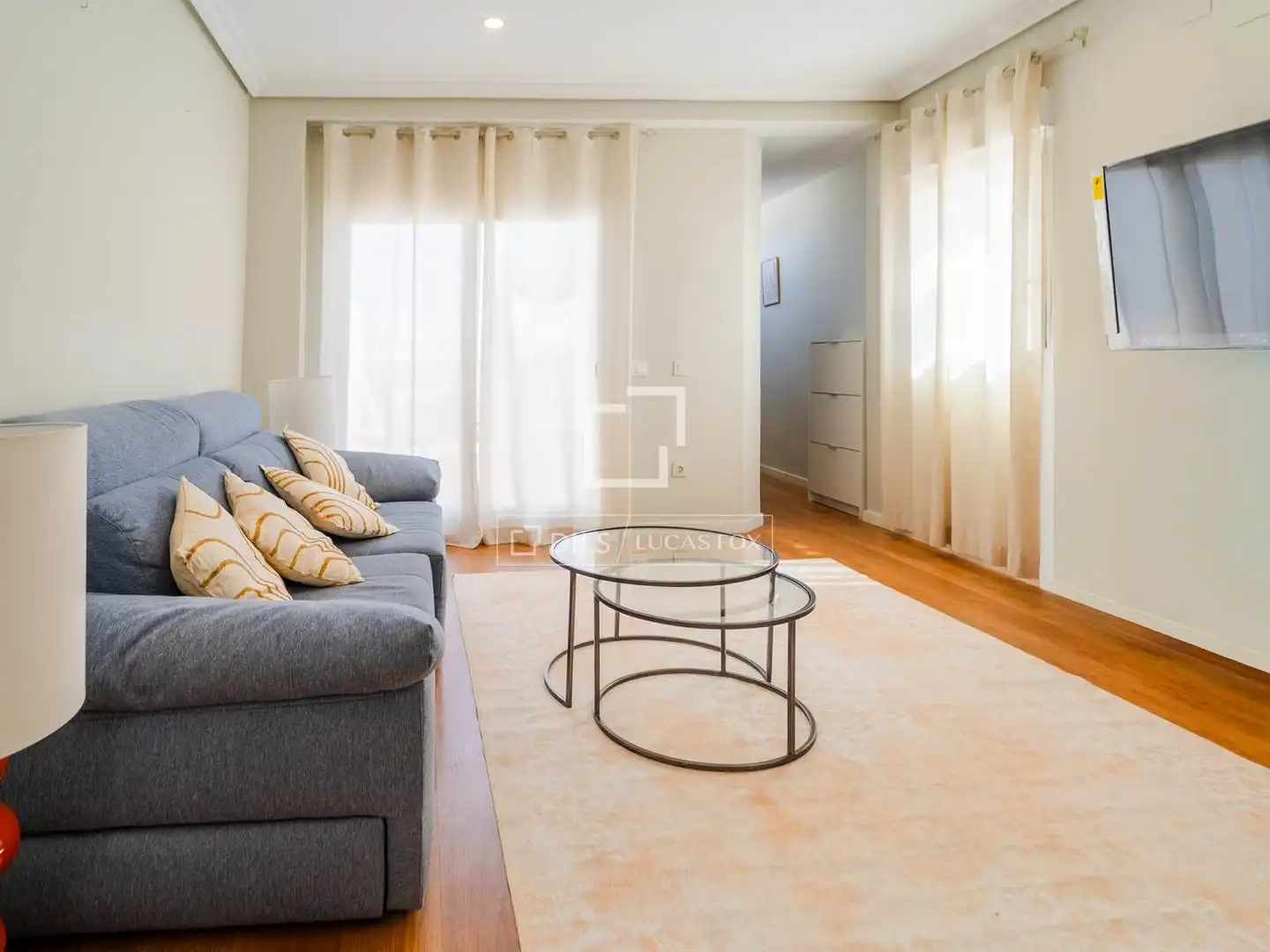 Sala d'estar de Àtic de lloguer en Valencia amb Aire condicionat, Parquet i Terrassa