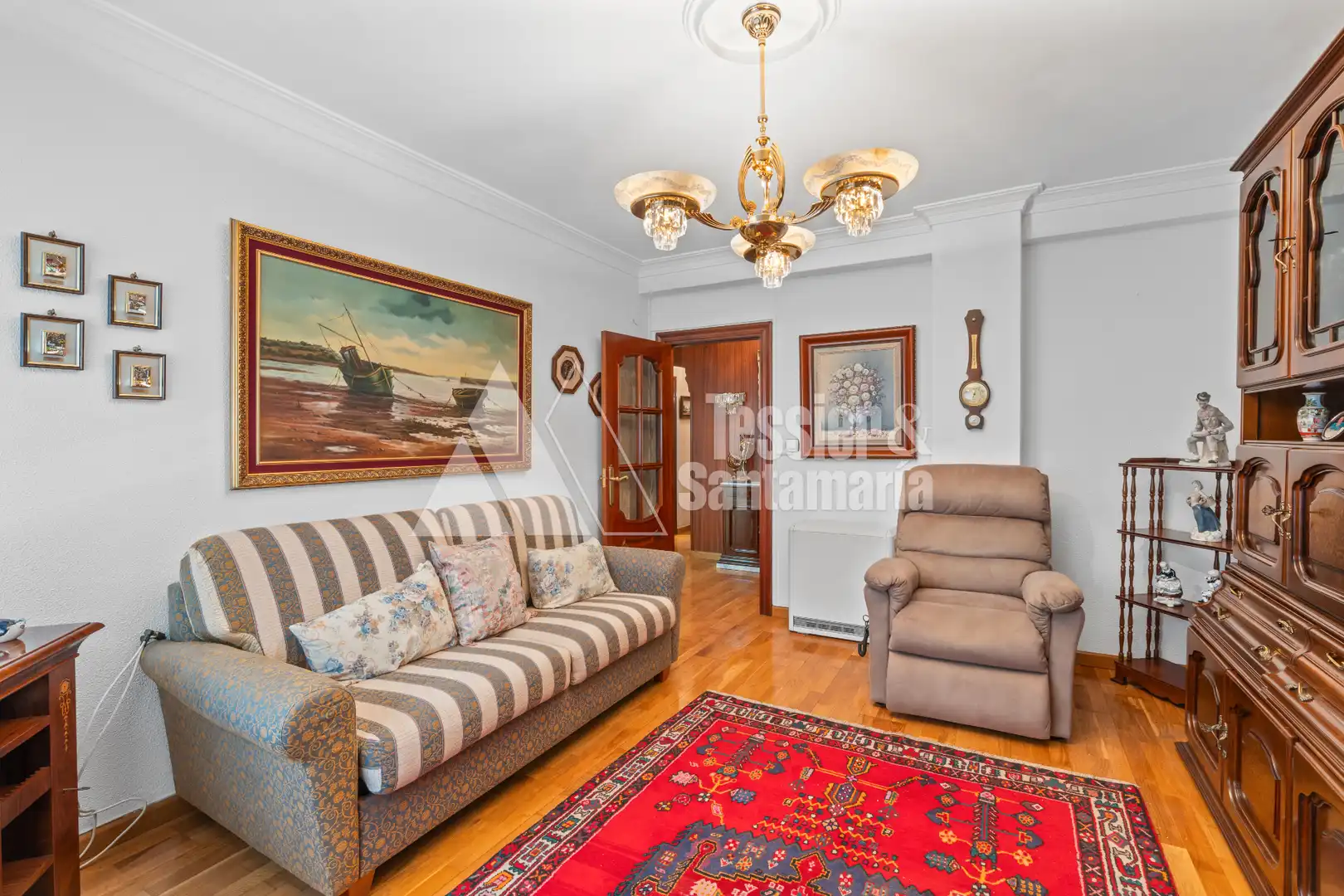 Sala de estar de Piso en venta en Gijón  con Calefacción, Amueblado y Horno