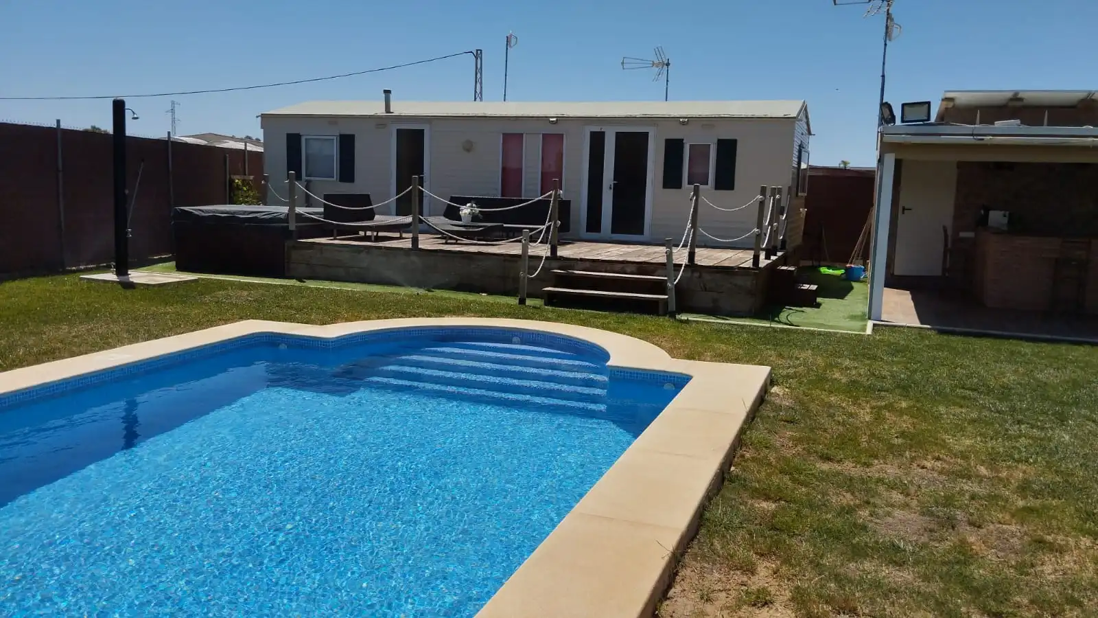 Piscina de Casa o chalet de alquiler en Chipiona con Aire acondicionado, Terraza y Piscina