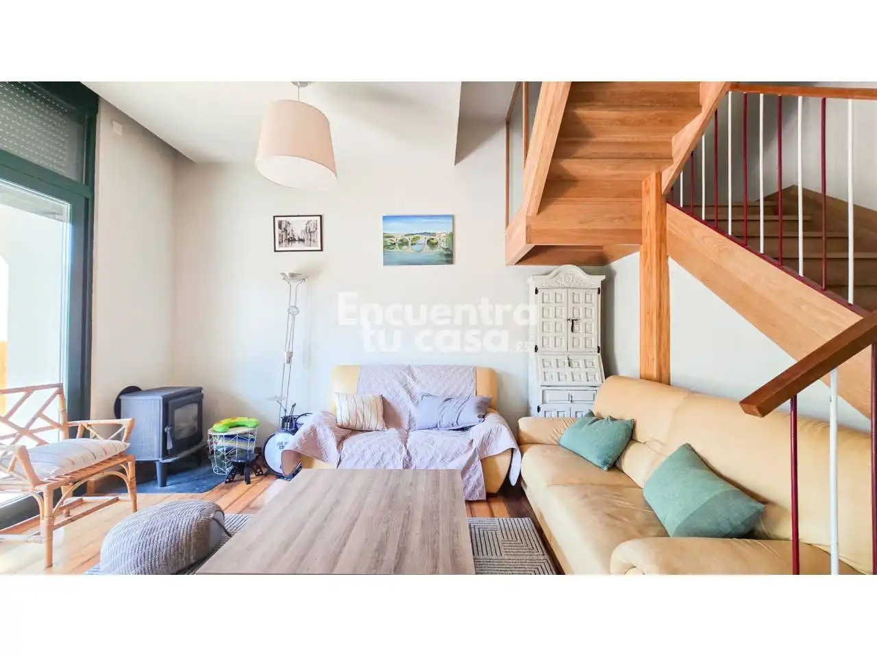 Sala de estar de Casa o chalet en venta en Puente la Reina / Gares con Aire acondicionado, Calefacción y Parquet