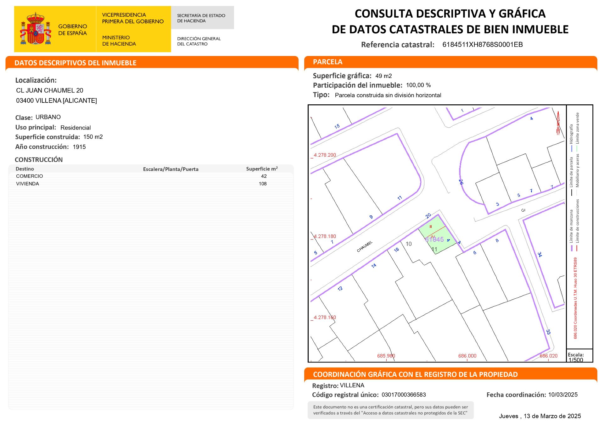 Vista exterior de Edifici en venda en Villena