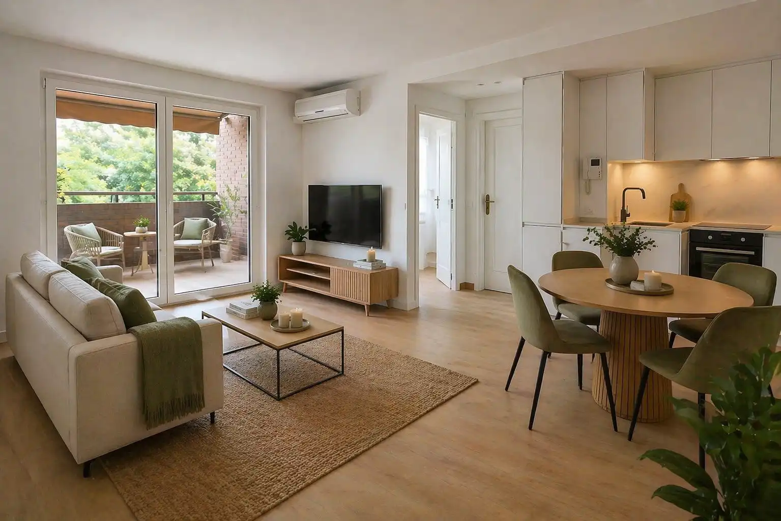 Living room of Flat for rent in  Madrid Capital  with Air Conditioner, Heating and Terrace