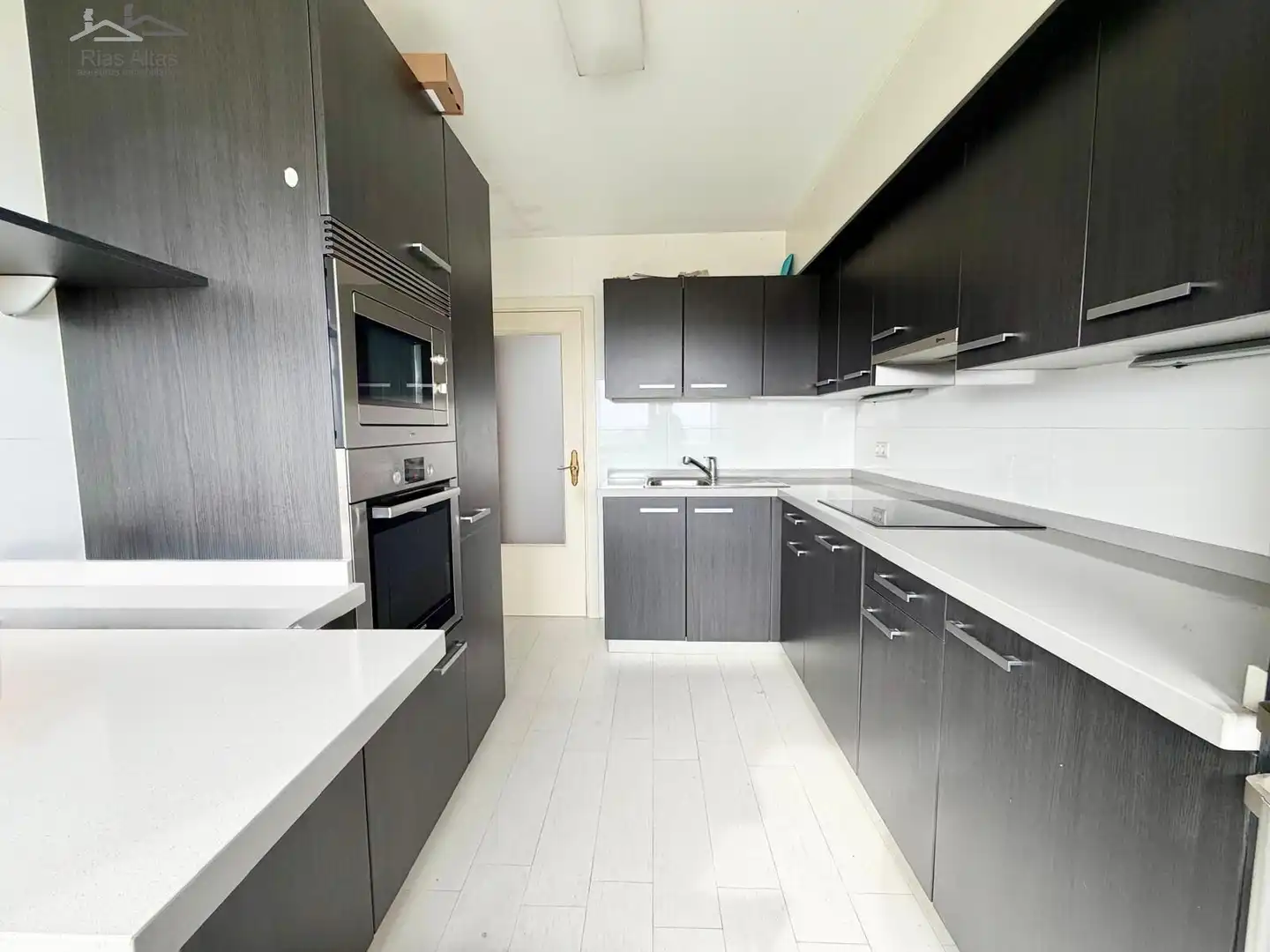 Kitchen of Flat for sale in A Coruña Capital   with Heating and Parquet flooring