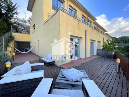 Außenansicht von Einfamilien-Reihenhaus zum verkauf in Caldes d'Estrac mit Klimaanlage, Terrasse und Balkon