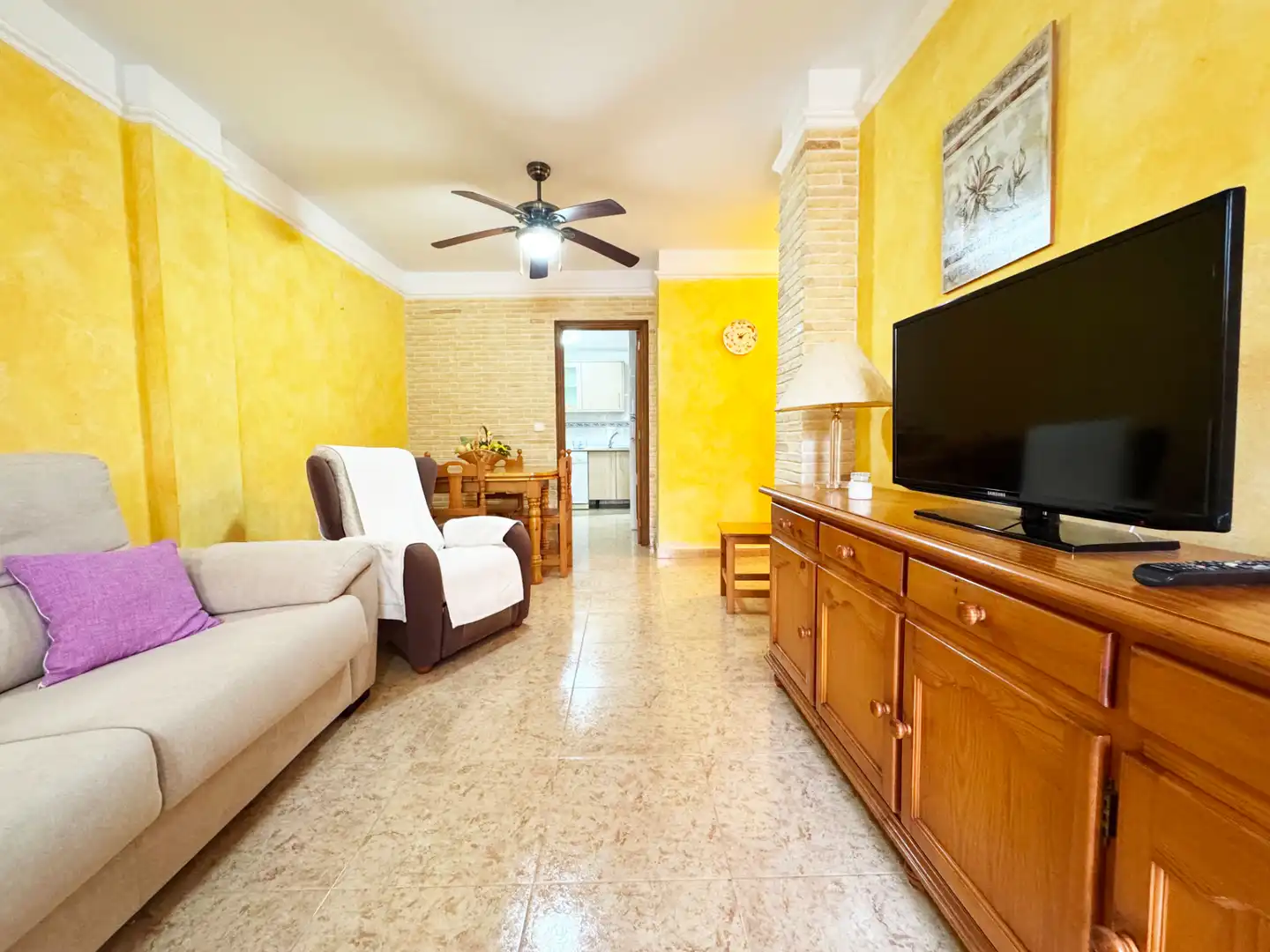 Living room of Ground floor for sale in Los Alcázares  with Air Conditioner, Terrace and Furnished