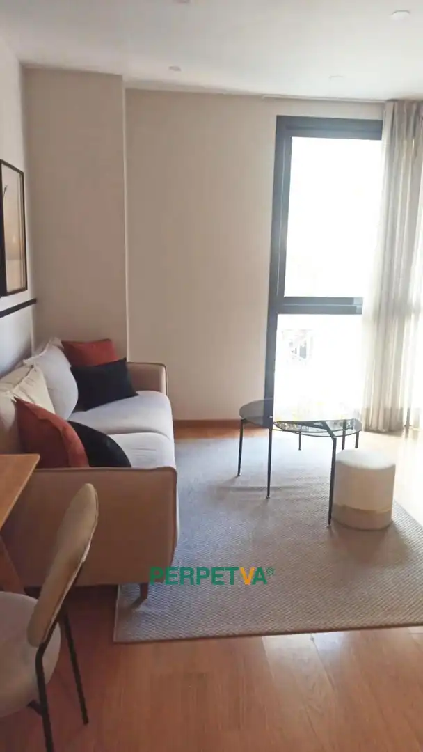 Living room of Flat for rent in Barcelona  with Air Conditioner, Swimming Pool and Furnished