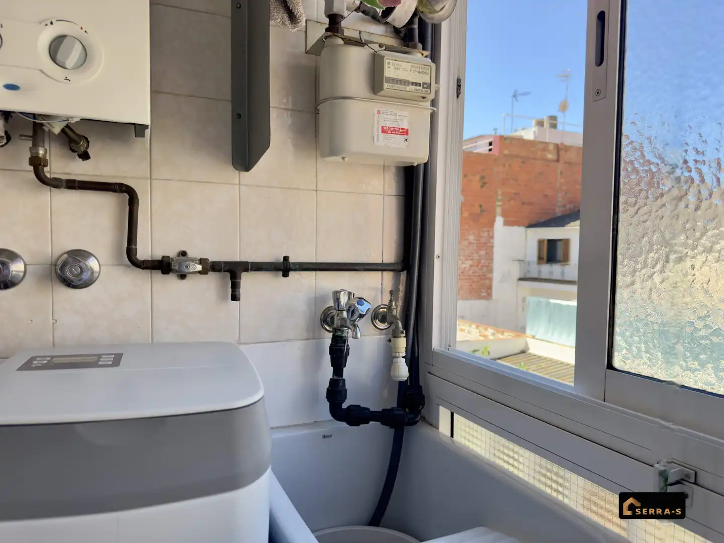 Badezimmer von Wohnung zum Verkauf in Malgrat de Mar mit Klimaanlage und Balkon