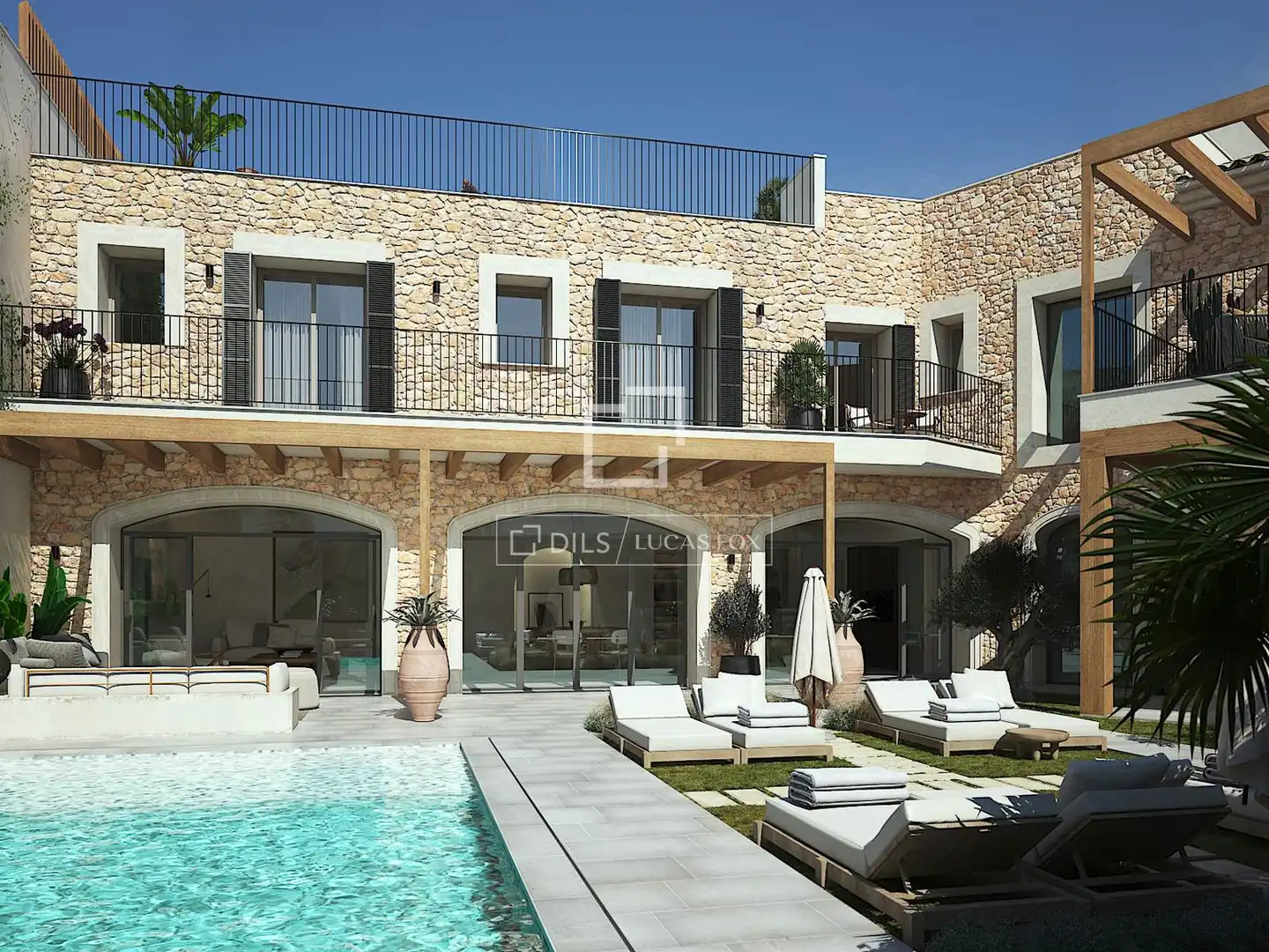 Terrassa de Casa o xalet en venda en Ses Salines amb Aire condicionat, Calefacció i Jardí privat