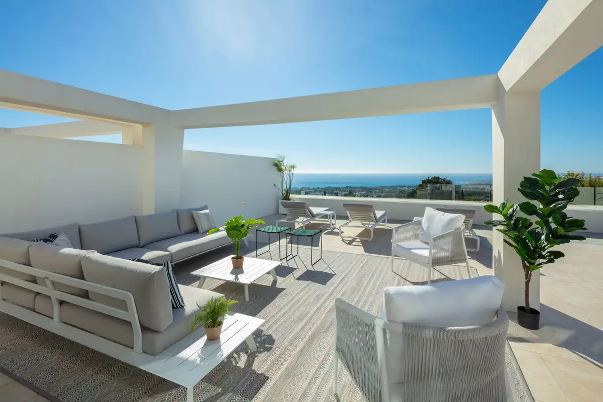 Terrace of Duplexes for sale in Marbella  with Air Conditioner and Community pool