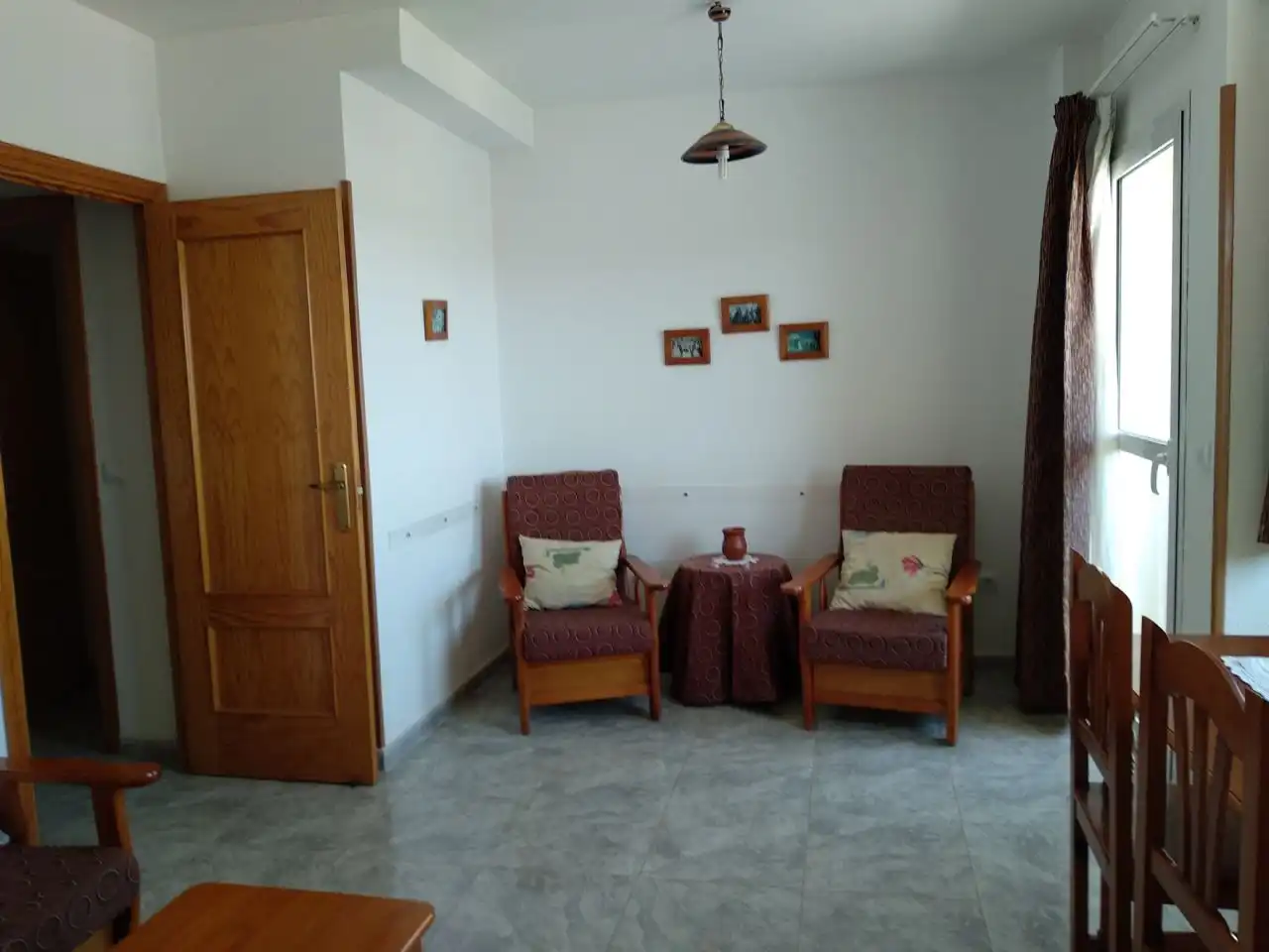Sala d'estar de Apartament de lloguer en Isla Cristina amb Aire condicionat, Terrassa i Moblat