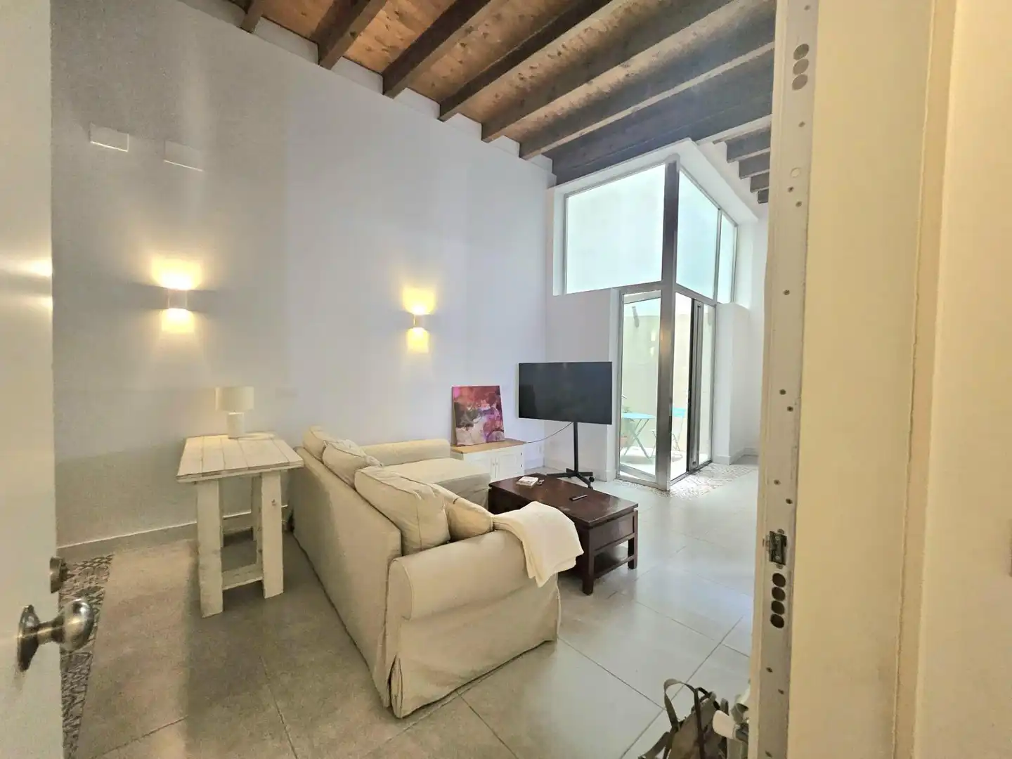 Sala de estar de Planta baja de alquiler en Sevilla con Aire acondicionado, Calefacción y Amueblado