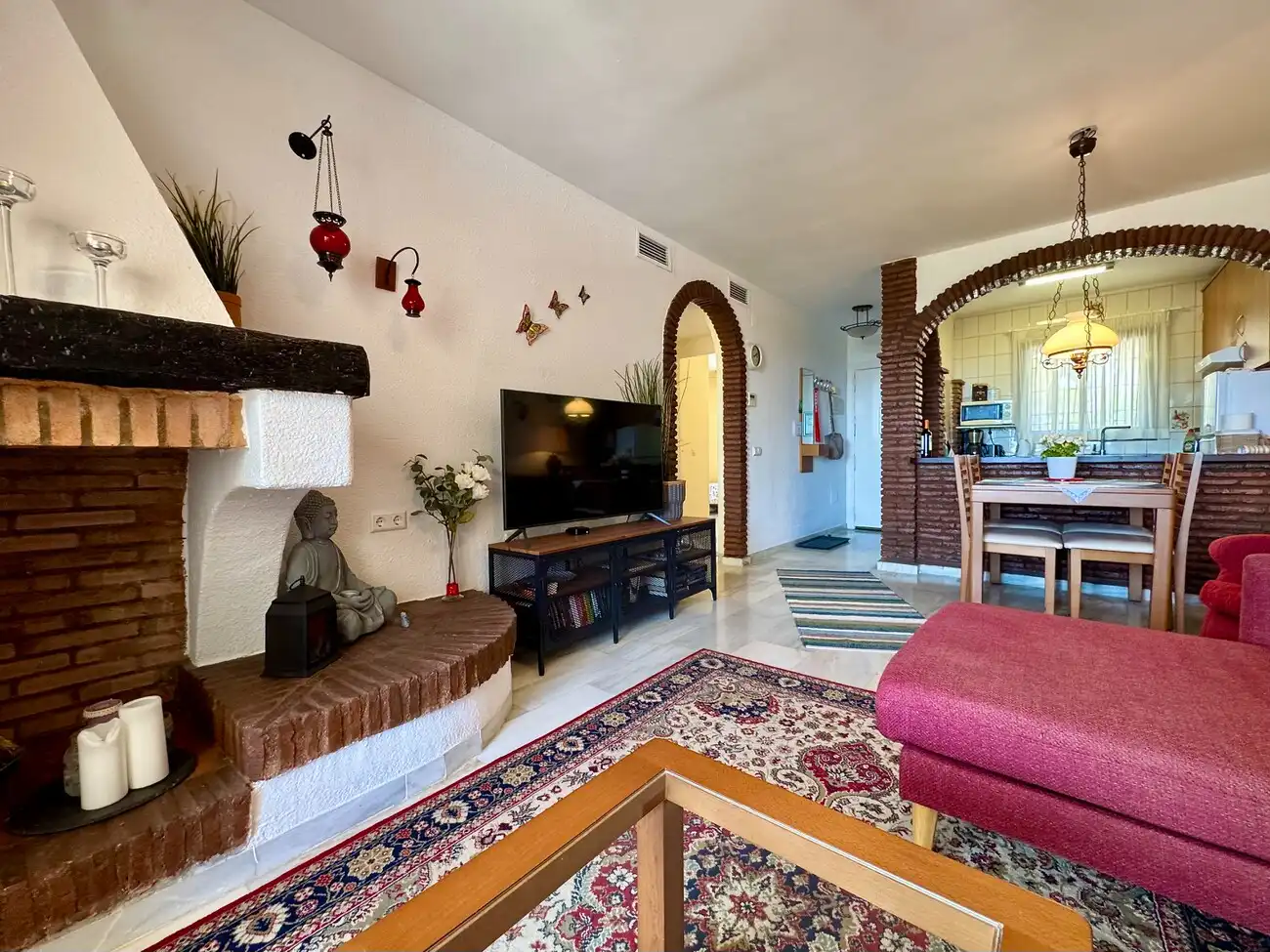 Sala de estar de Apartamento en venta en Mijas con Aire acondicionado, Terraza y Amueblado