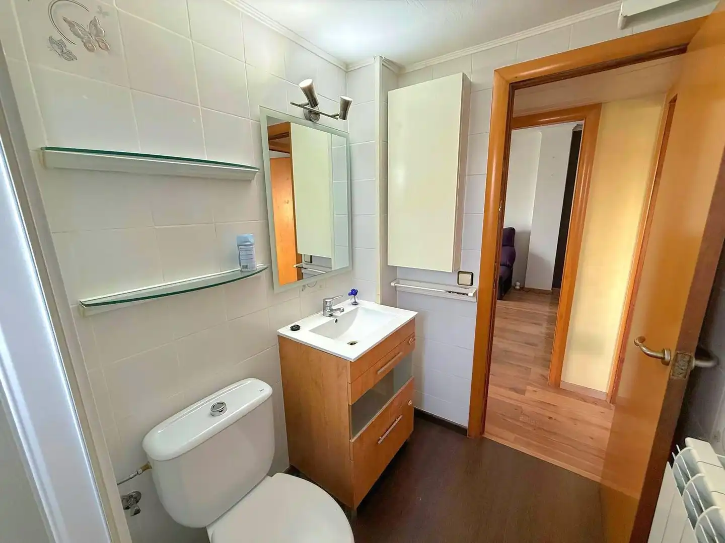 Badezimmer von Wohnungen zum Verkauf in Cunit mit Klimaanlage, Heizung und Parkett