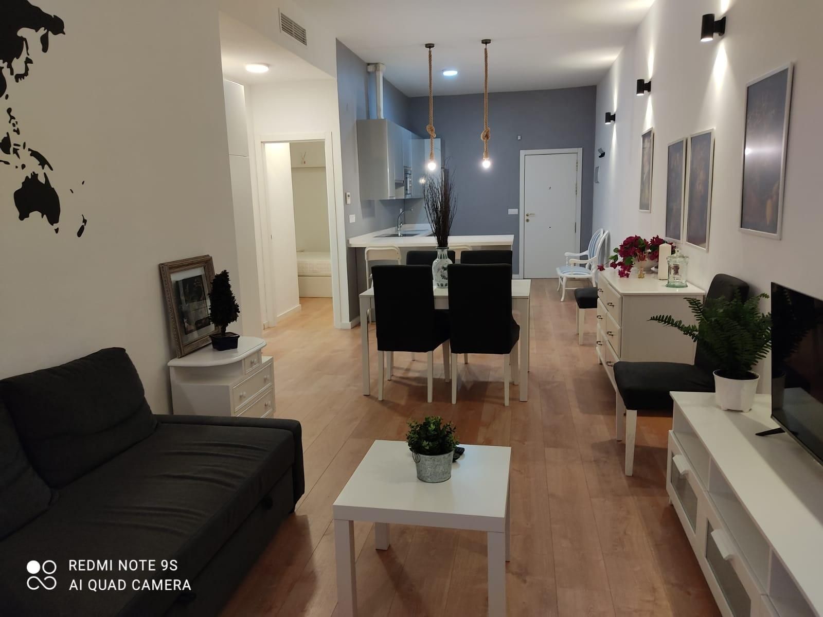 Sala d'estar de Pis de lloguer en Málaga Capital amb Aire condicionat