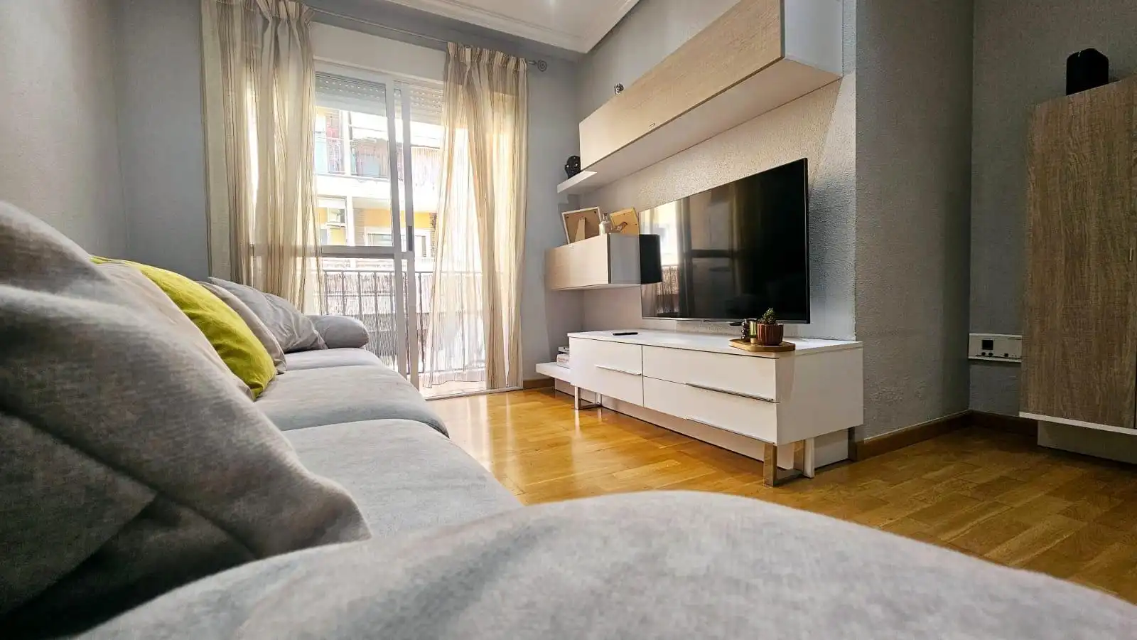 Sala de estar de Piso en venta en Molina de Segura con Aire acondicionado, Parquet y Balcón