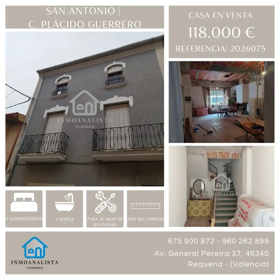 Casa amb terrassa en venda a Calle de Don Placid Guerrero