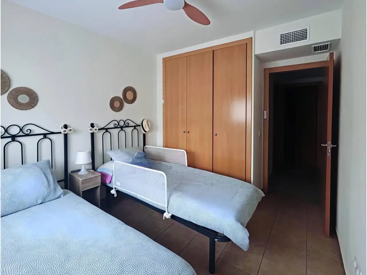 Schlafzimmer von Wohnung zur Miete in San Jorge / Sant Jordi mit Klimaanlage, Heizung und Terrasse