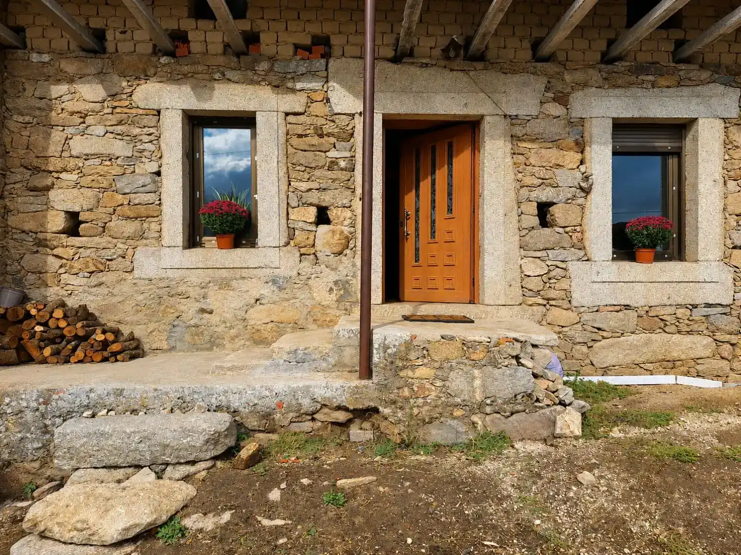 Exterior view of Houses for sale in Argañín  with Private garden and Furnished
