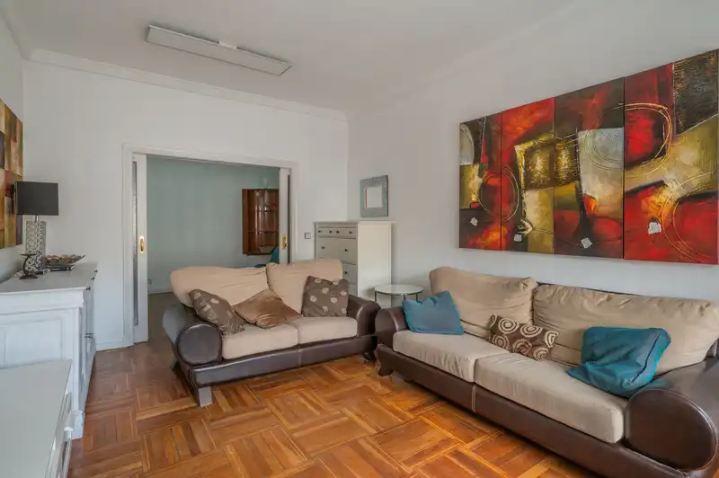 Wohnzimmer von Wohnung zum Verkauf in Madrid mit Heizung, Terrasse und Möbliert