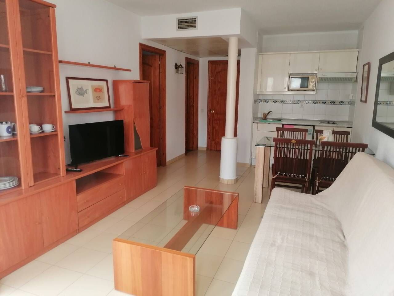 Living room of Flat for sale in El Ejido  with Air Conditioner, Terrace and Furnished