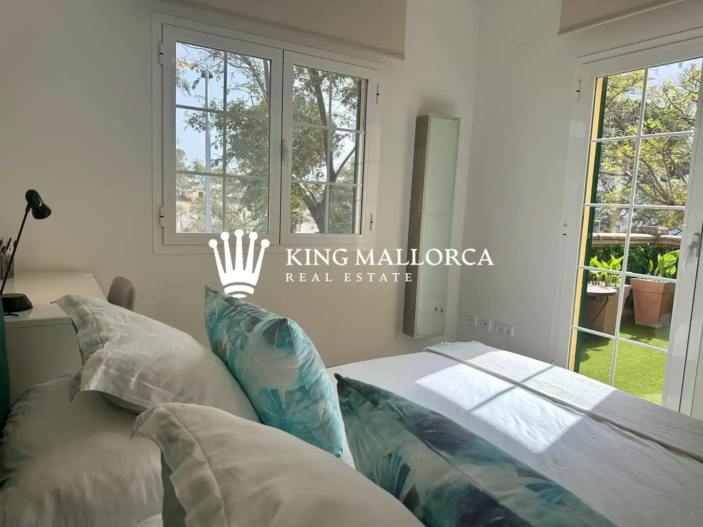 Schlafzimmer von Einfamilien-Reihenhaus zur Miete in Calvià mit Klimaanlage, Privatgarten und Terrasse