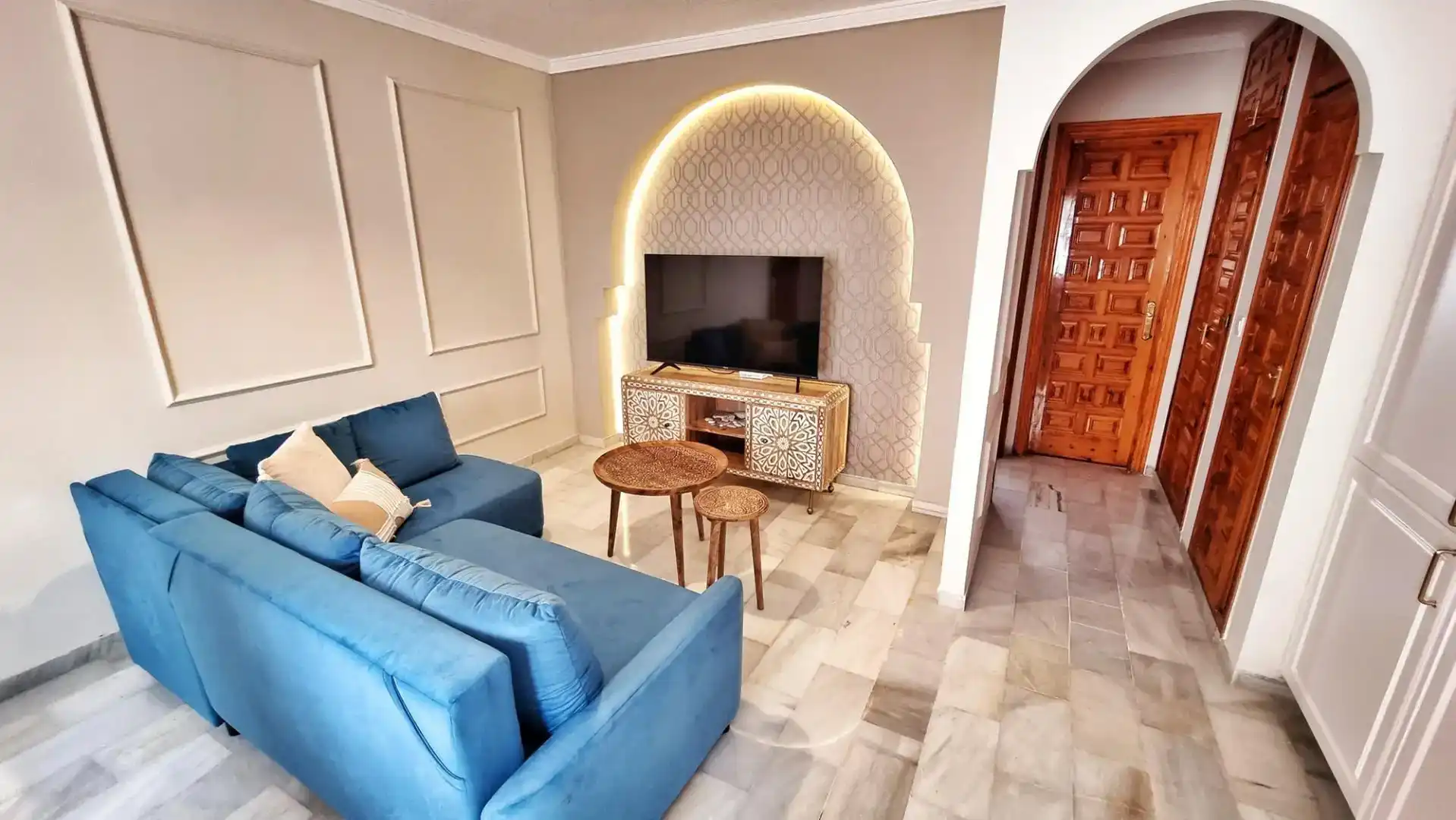 Sala d'estar de Apartament en venda en Vera amb Aire condicionat, Jardí privat i Parquet