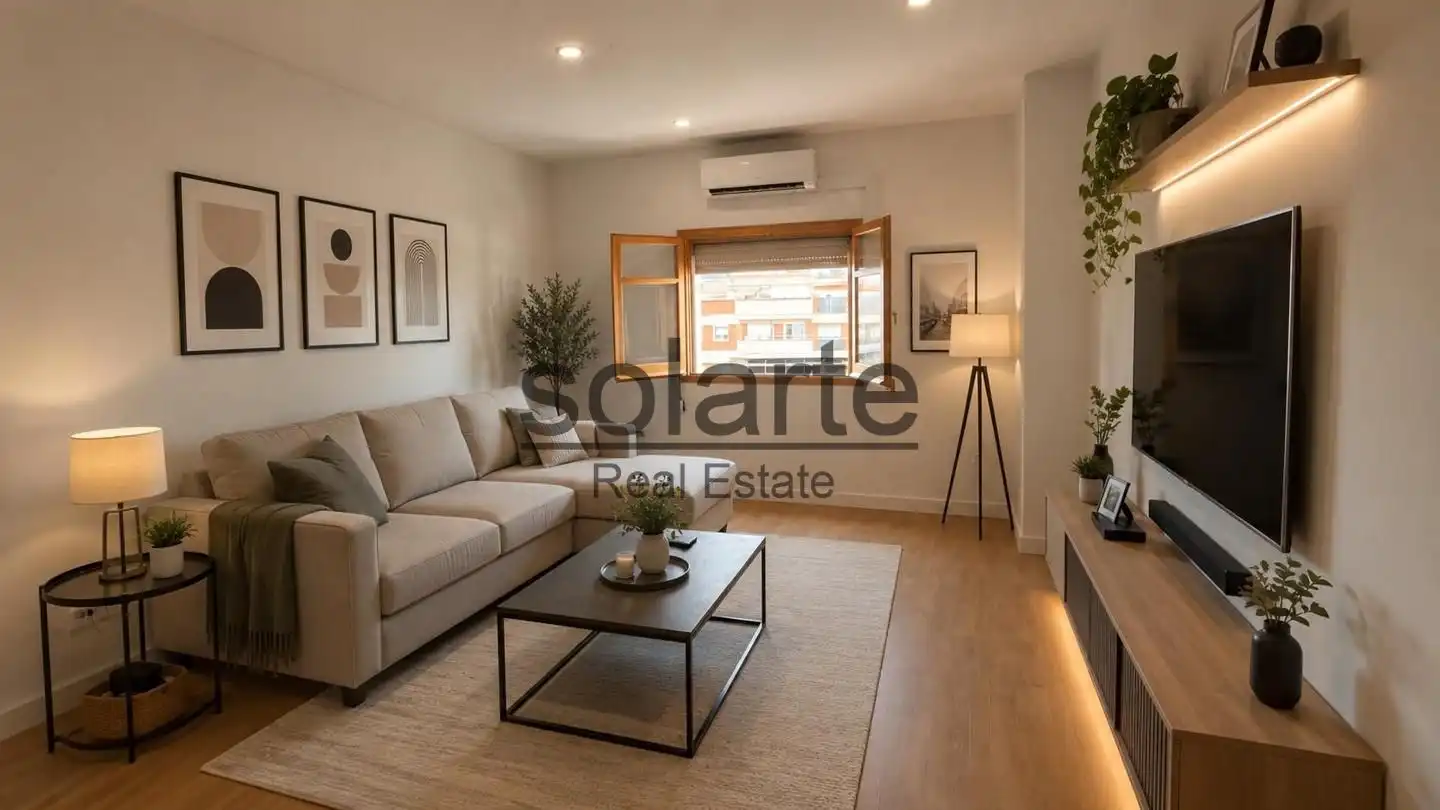 Living room of Flat for sale in Barcelona  with Air Conditioner and Parquet flooring