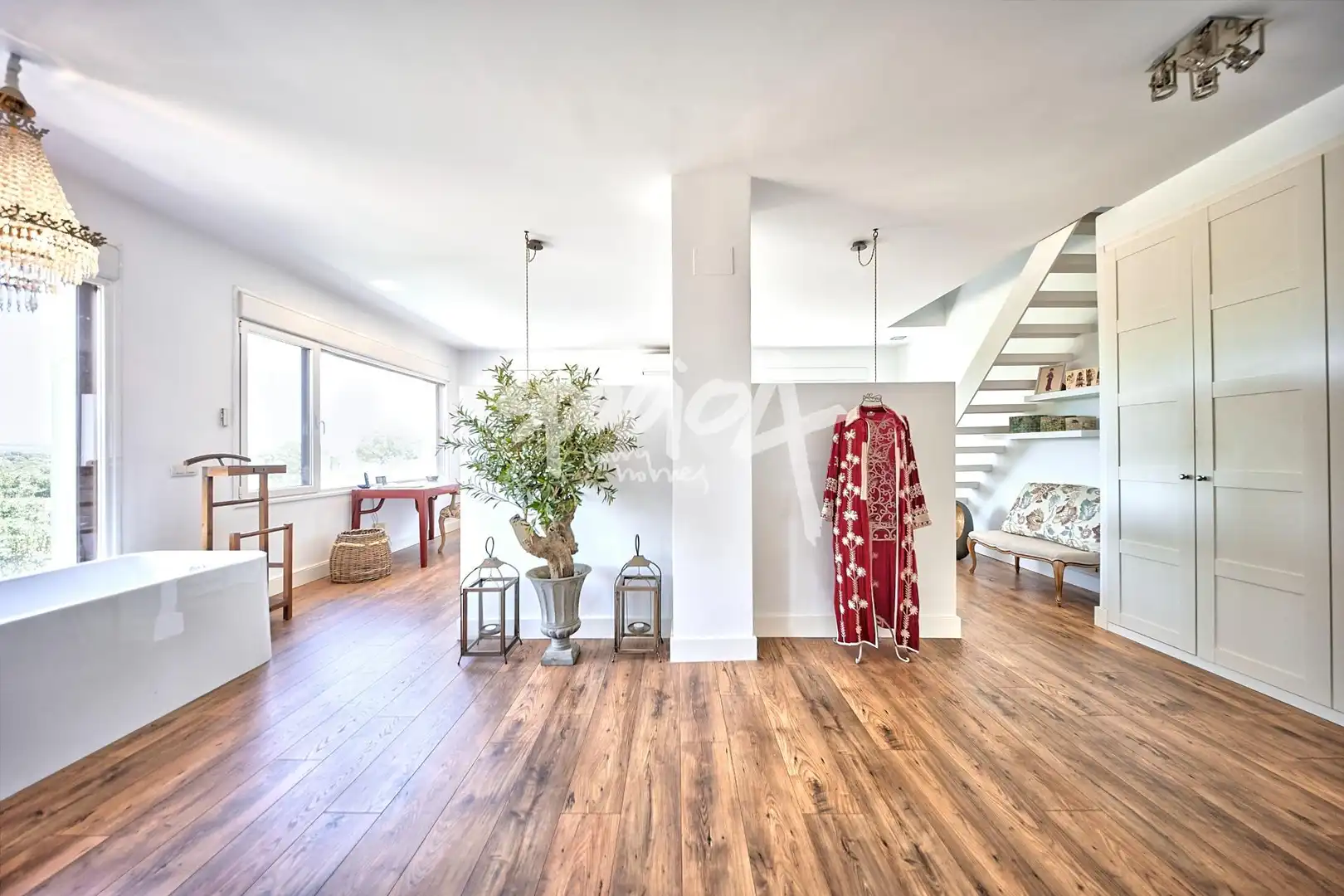 Living room of Houses for rent in Villanueva de la Cañada  with Air Conditioner, Heating and Private garden