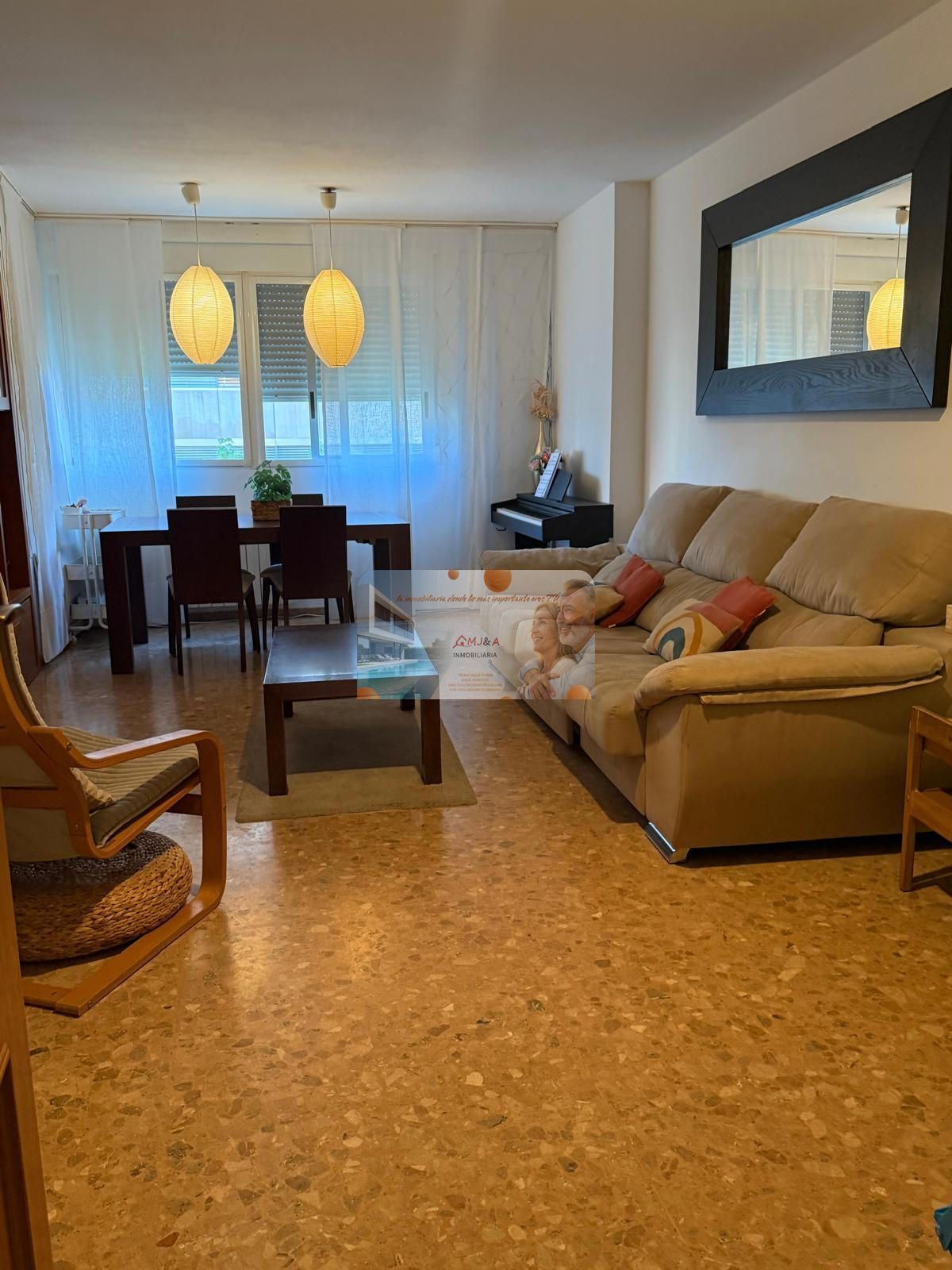 Living room of Flat to rent in Castellón de la Plana / Castelló de la Plana  with Air Conditioner, Heating and Furnished