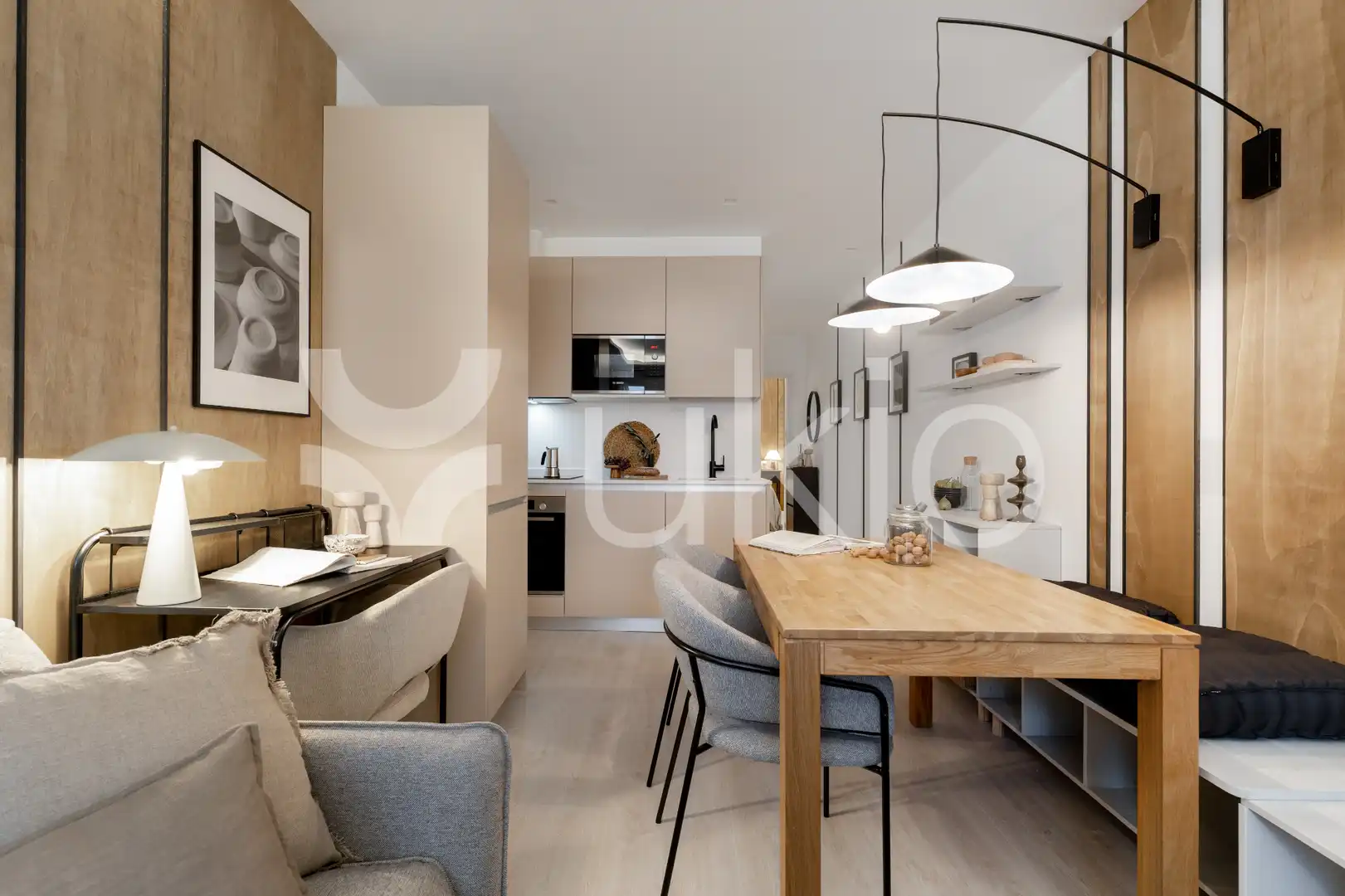 Cocina de Apartamento de alquiler en Madrid con Aire acondicionado, Calefacción y Amueblado