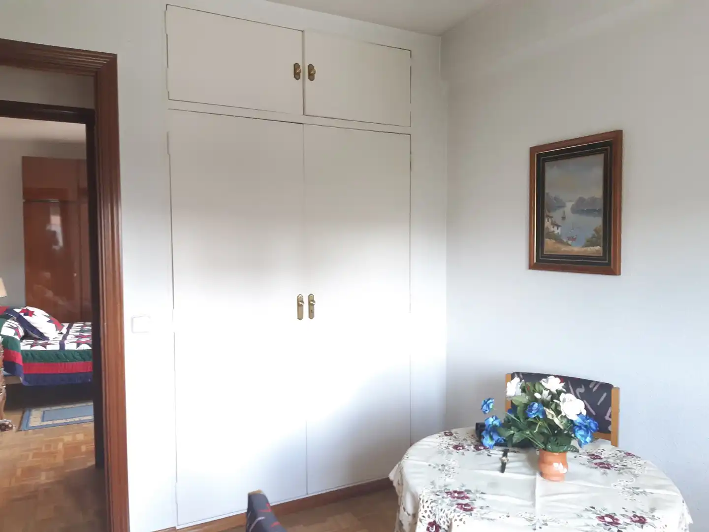 Bedroom of Flat for rent in Madrid  with Air Conditioner, Parquet flooring and Terrace