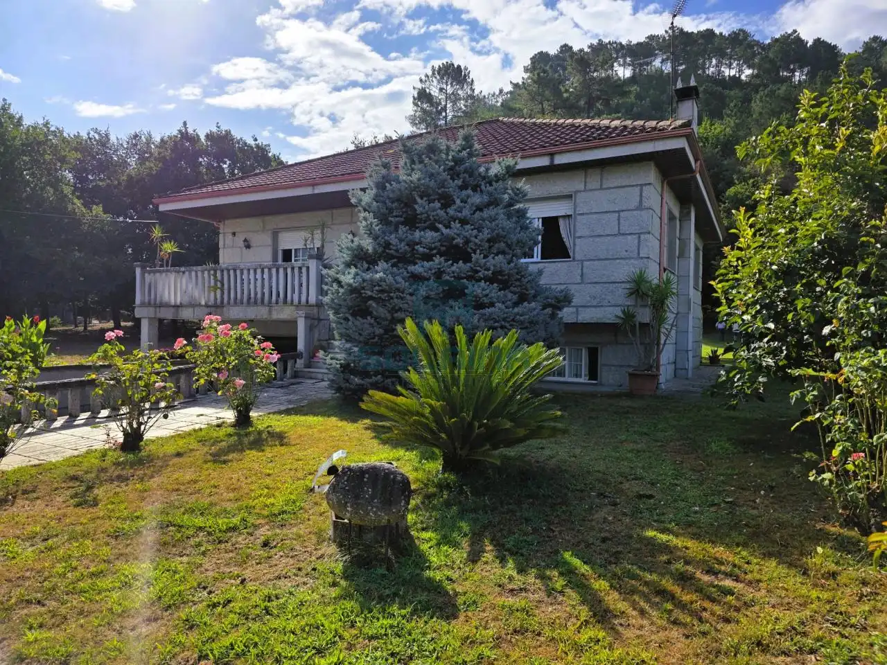 Vista exterior de Casa o xalet en venda en Castrelo de Miño amb Calefacció, Jardí privat i Terrassa
