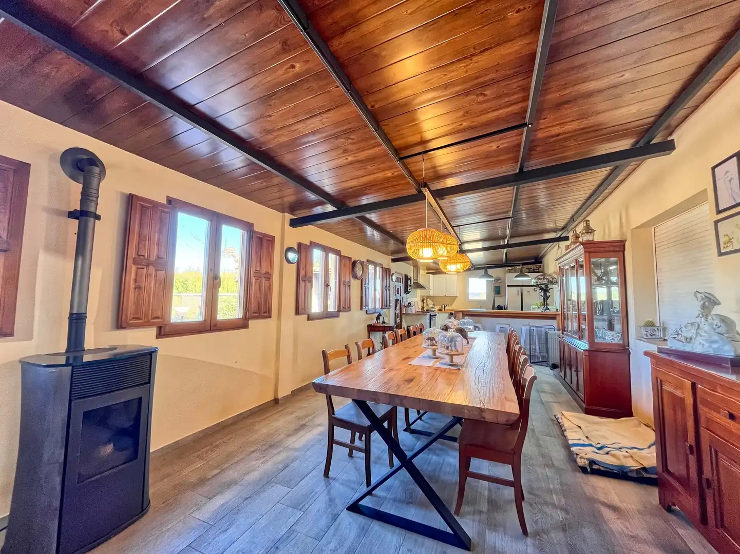 Dining room of Houses for sale in Villena  with Air Conditioner, Terrace and Swimming Pool