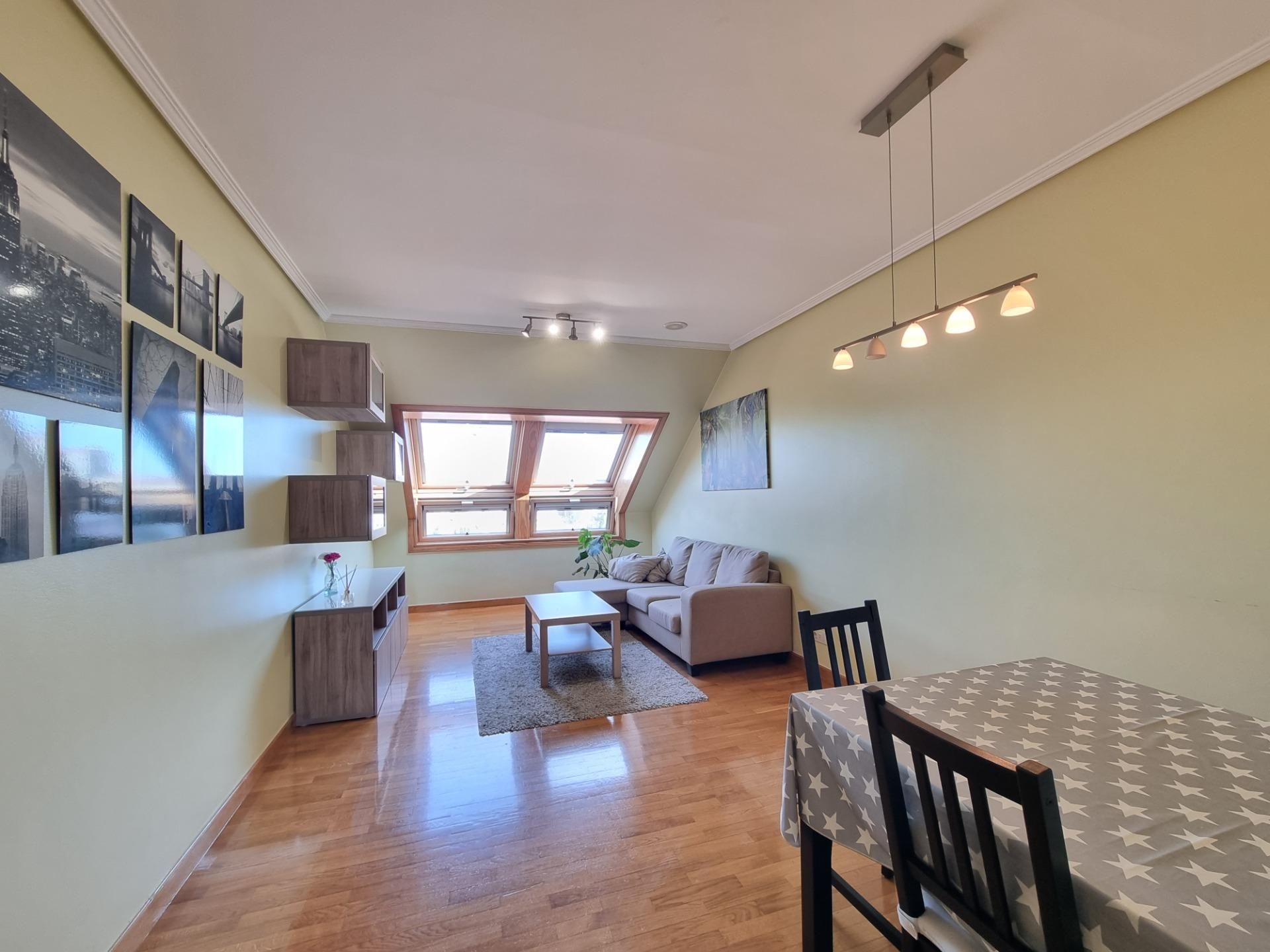 Living room of Attic for sale in A Coruña Capital   with Heating and Parquet flooring