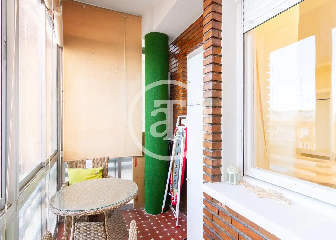 Balcony of Flat for rent in Madrid  with Air Conditioner, Heating and Furnished