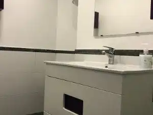 Badezimmer von Haus oder Chalet zur Miete in Castell d'Aro, Platja d'Aro i s'Agaró mit Terrasse, Mikrowelle und Gemeinschaftspool