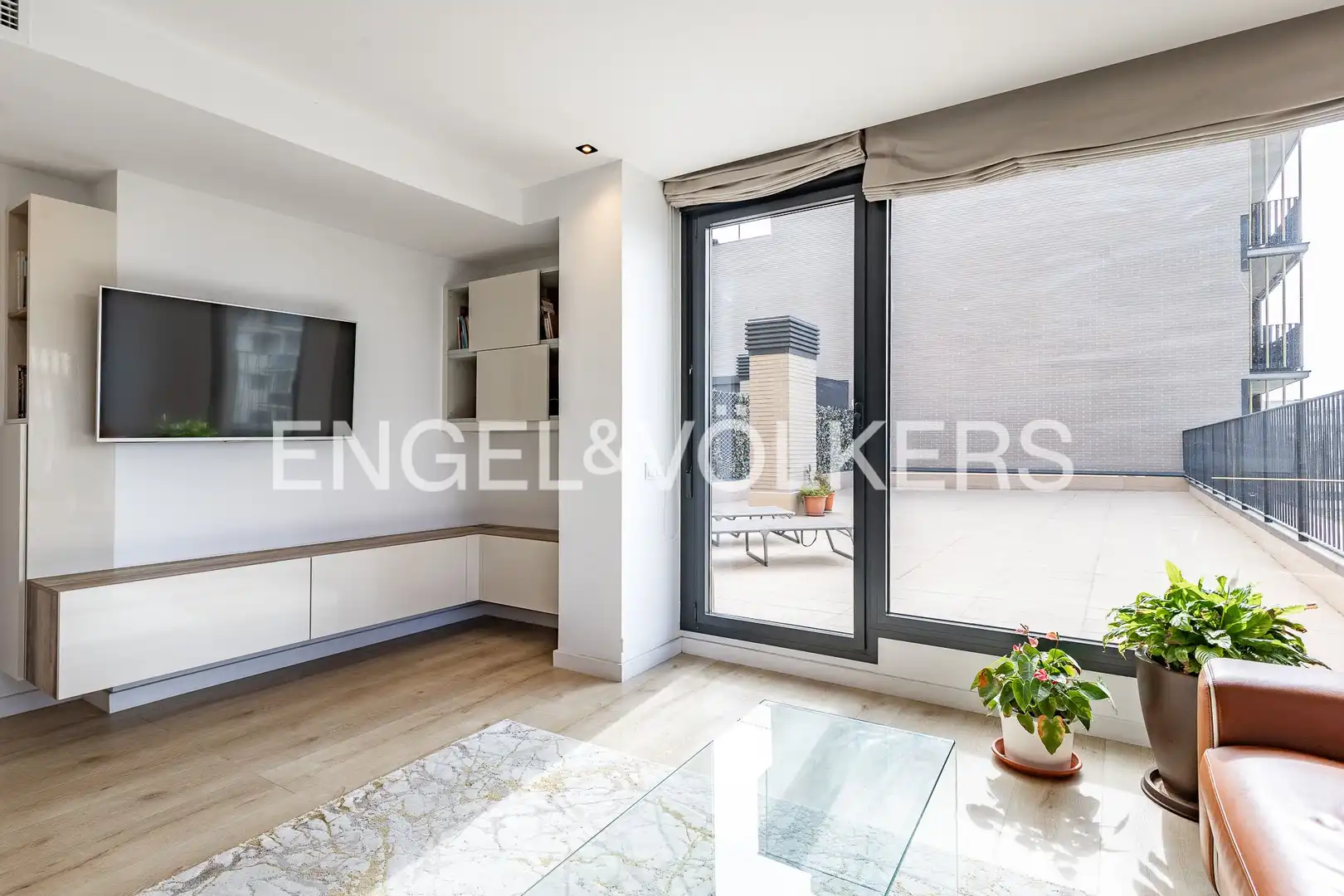 Sala de estar de Ático en venta en Sant Adrià de Besòs con Aire acondicionado, Calefacción y Parquet