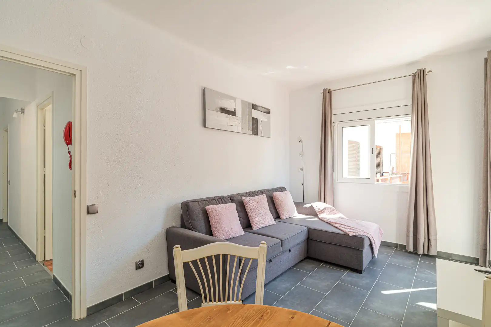 Sala de estar de Piso en venta en Pineda de Mar con Calefacción, Balcón y Piscina comunitaria