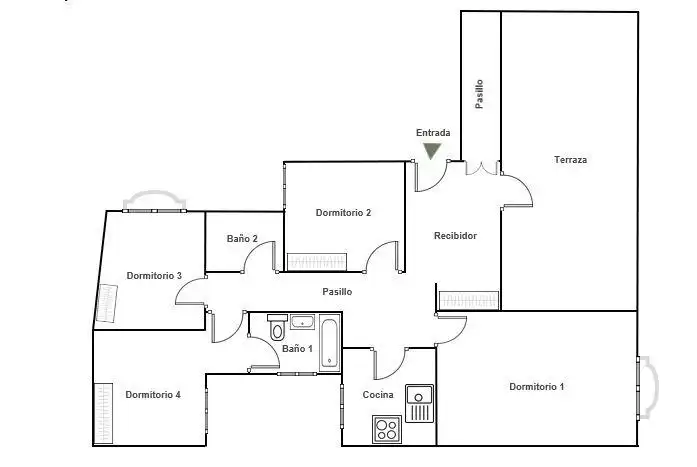Flat for rent in Madrid  with Air Conditioner, Heating and Parquet flooring